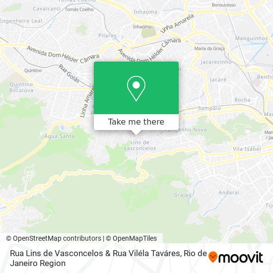 Mapa Rua Lins de Vasconcelos & Rua Viléla Taváres