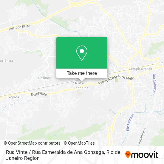 Rua Vinte / Rua Esmeralda de Ana Gonzaga map