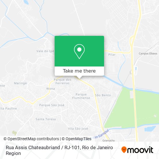 Rua Assis Chateaubriand / RJ-101 map