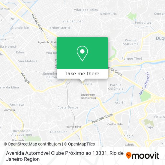 Avenida Automóvel Clube Próximo ao 13331 map