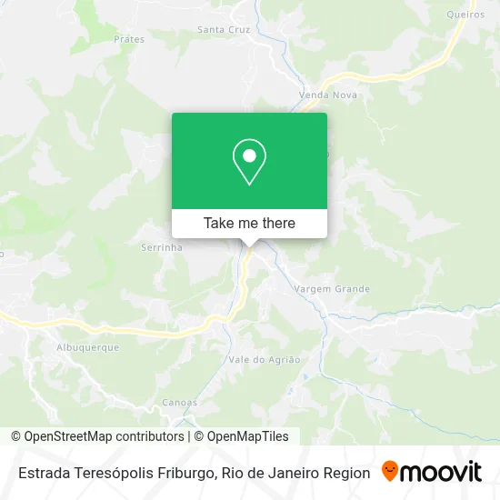 Estrada Teresópolis Friburgo map