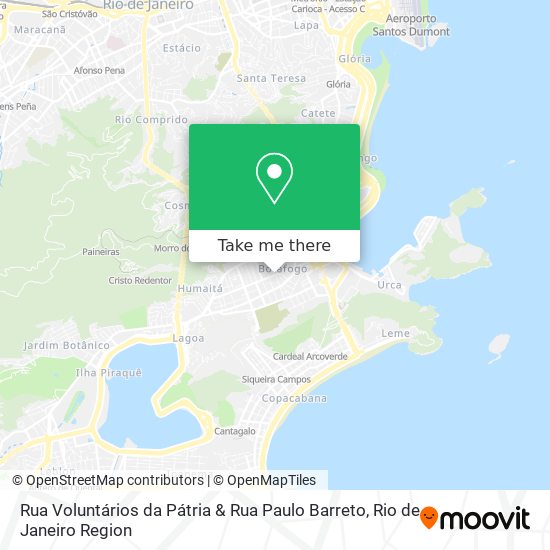 Mapa Rua Voluntários da Pátria & Rua Paulo Barreto
