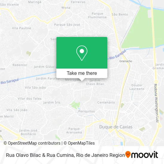 Rua Olavo Bilac & Rua Cumina map