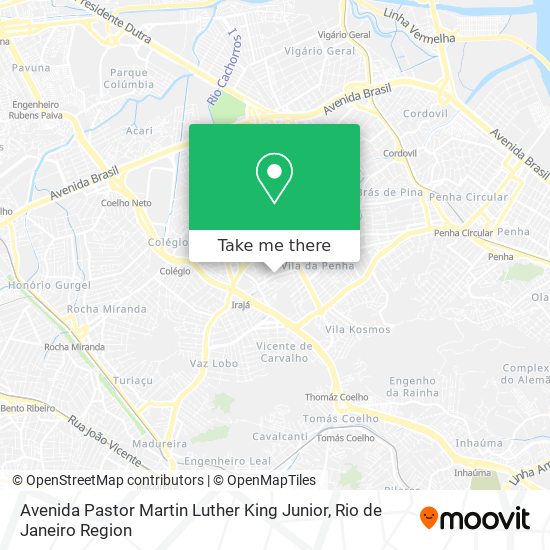 Avenida Pastor Martin Luther King Junior map
