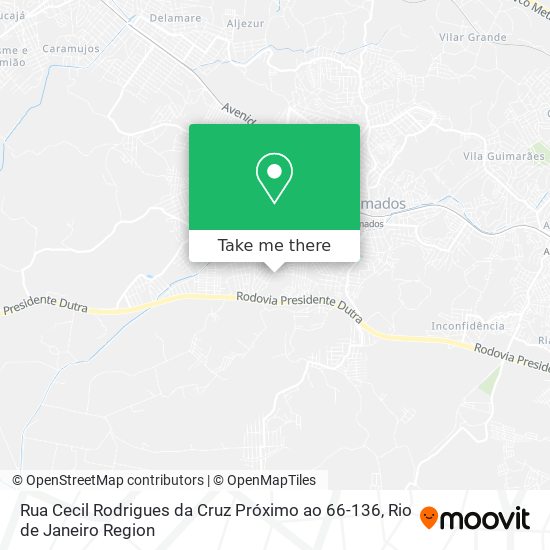 Mapa Rua Cecil Rodrigues da Cruz Próximo ao 66-136