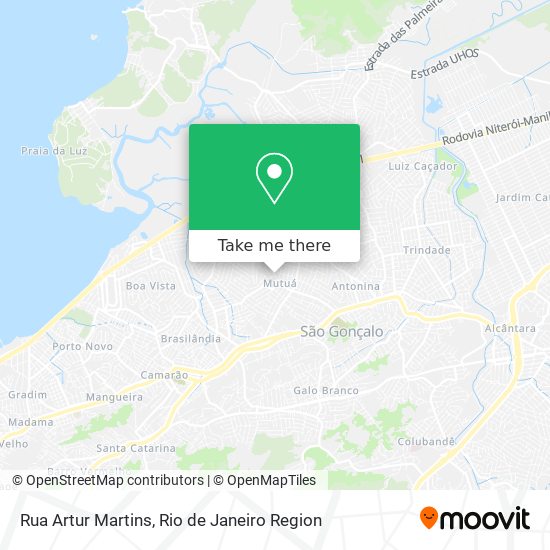 Mapa Rua Artur Martins