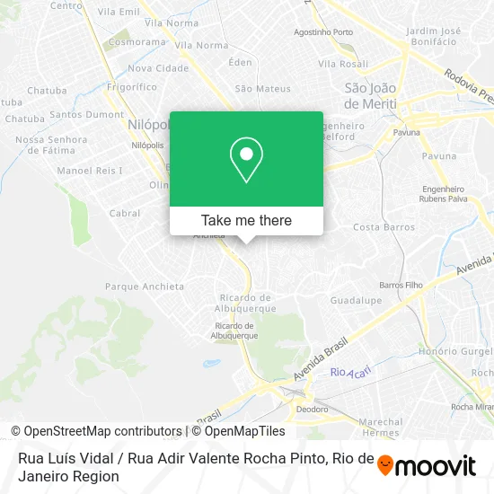 Rua Luís Vidal / Rua Adir Valente Rocha Pinto map