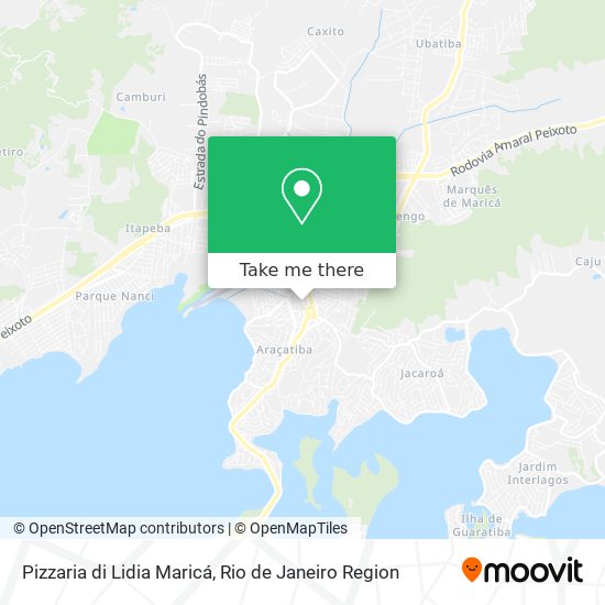 Mapa Pizzaria di Lidia Maricá