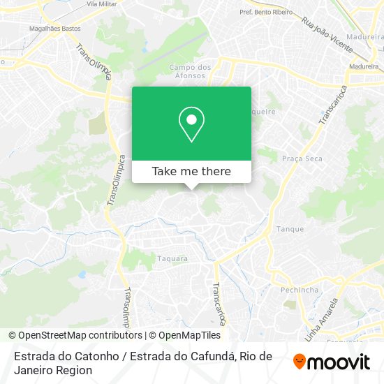 Estrada do Catonho / Estrada do Cafundá map