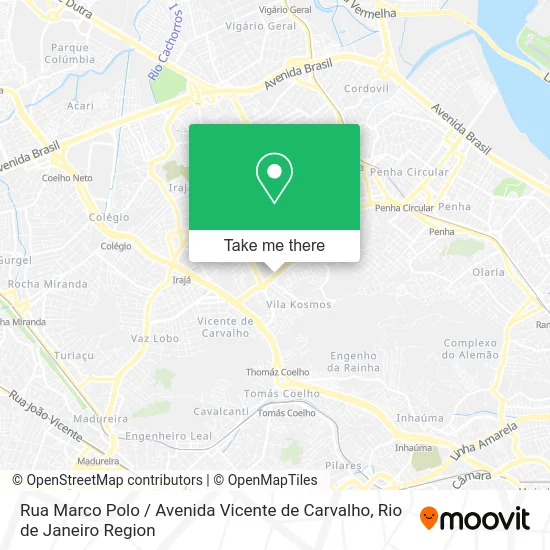 Rua Marco Polo / Avenida Vicente de Carvalho map
