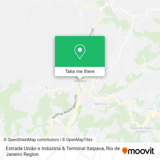 Estrada União e Indústria & Terminal Itaipava map