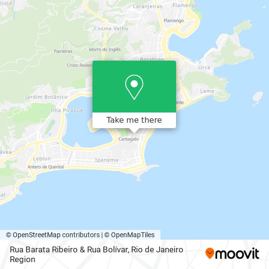 Mapa Rua Barata Ribeiro & Rua Bolívar