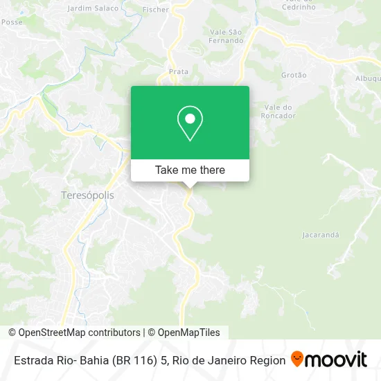 Estrada Rio- Bahia (BR 116) 5 map