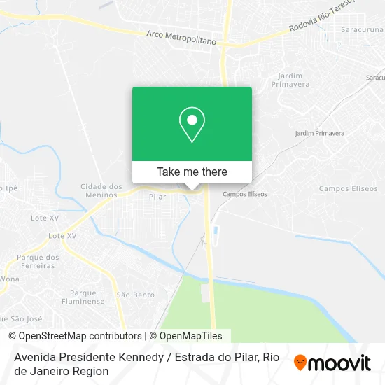 Avenida Presidente Kennedy / Estrada do Pilar map