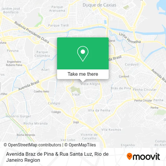 Avenida Braz de Pina & Rua Santa Luz map