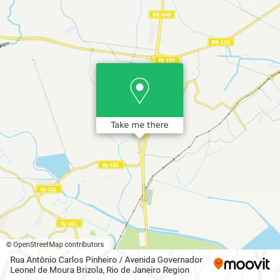 Rua Antônio Carlos Pinheiro / Avenida Governador Leonel de Moura Brizola map