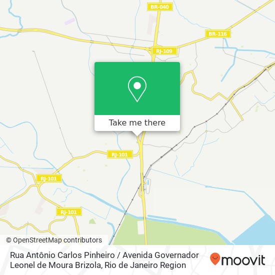 Rua Antônio Carlos Pinheiro / Avenida Governador Leonel de Moura Brizola map