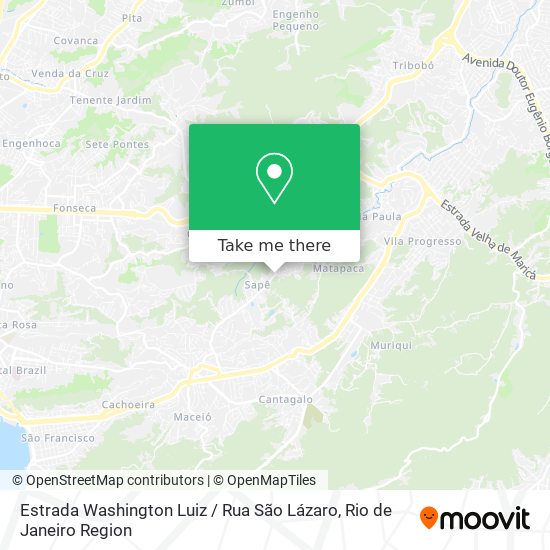 Estrada Washington Luiz / Rua São Lázaro map