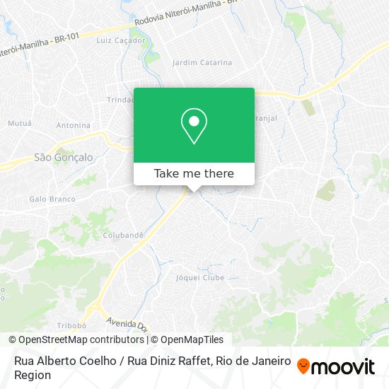 Mapa Rua Alberto Coelho / Rua Diniz Raffet