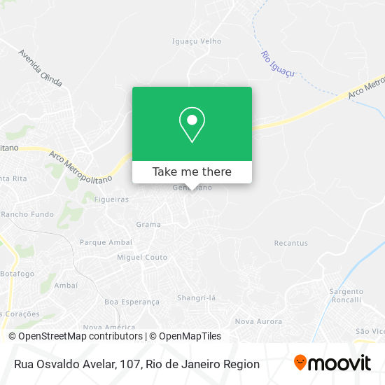 Mapa Rua Osvaldo Avelar, 107