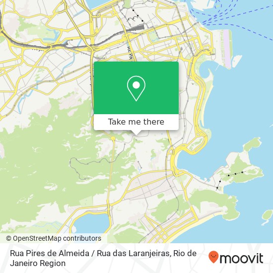 Mapa Rua Pires de Almeida / Rua das Laranjeiras