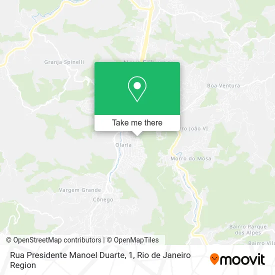 Rua Presidente Manoel Duarte, 1 map