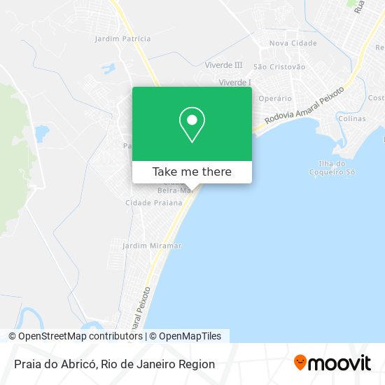 Praia do Abricó map