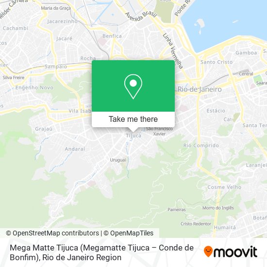 Mapa Mega Matte Tijuca (Megamatte Tijuca – Conde de Bonfim)