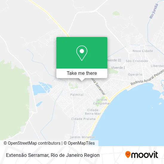 Extensão Serramar map