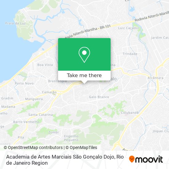 Academia de Artes Marciais São Gonçalo Dojo map