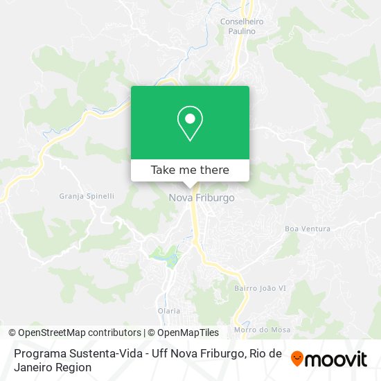 Programa Sustenta-Vida - Uff Nova Friburgo map