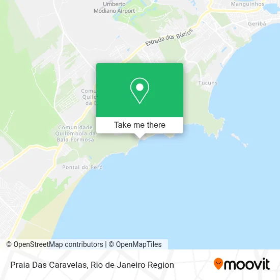 Praia Das Caravelas map