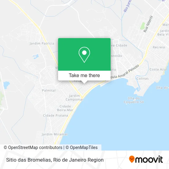 Sitio das Bromelias map
