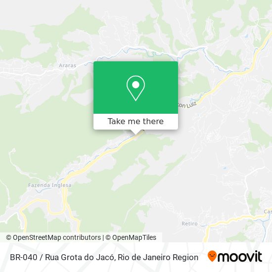 BR-040 / Rua Grota do Jacó map