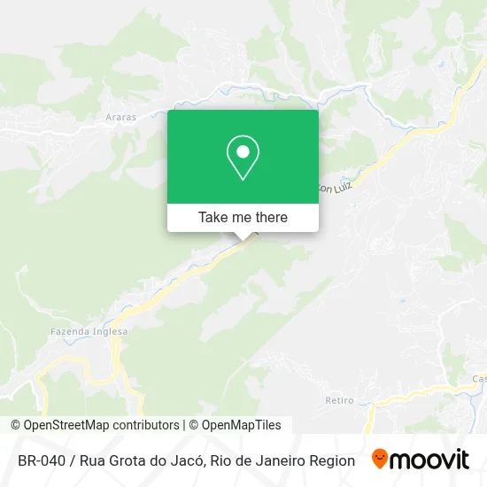 BR-040 / Rua Grota do Jacó map