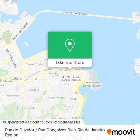 Mapa Rua do Ouvidor / Rua Gonçalves Dias