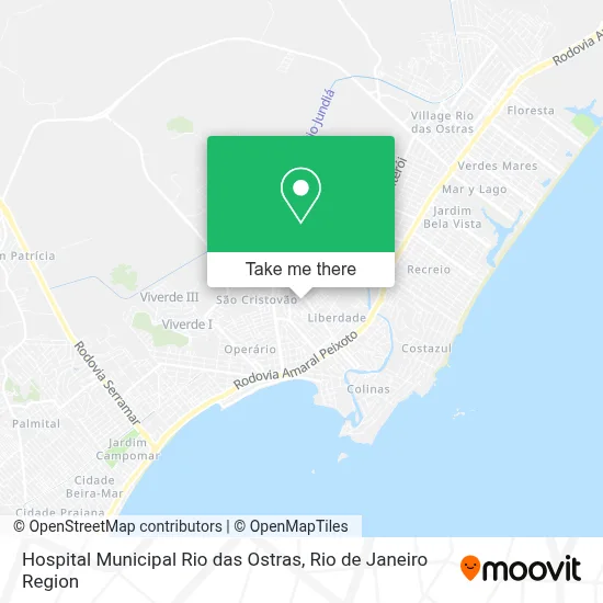 Hospital Municipal Rio das Ostras map