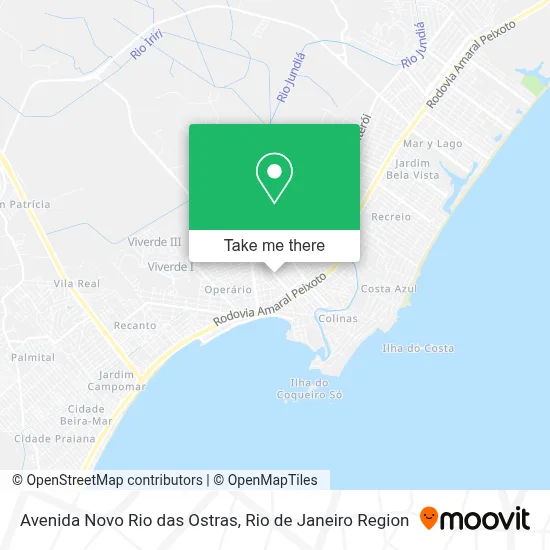 Avenida Novo Rio das Ostras map