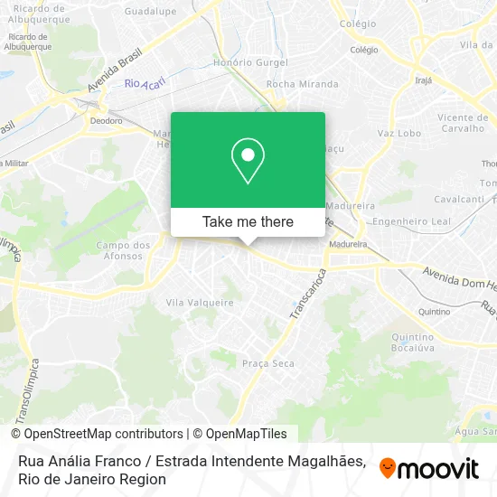Rua Anália Franco / Estrada Intendente Magalhães map