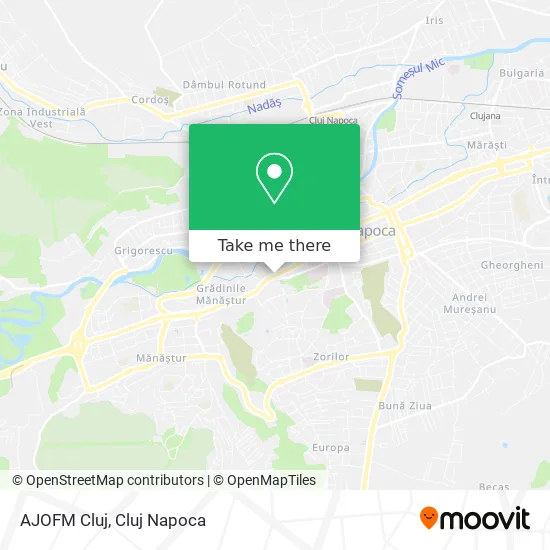 AJOFM Cluj map