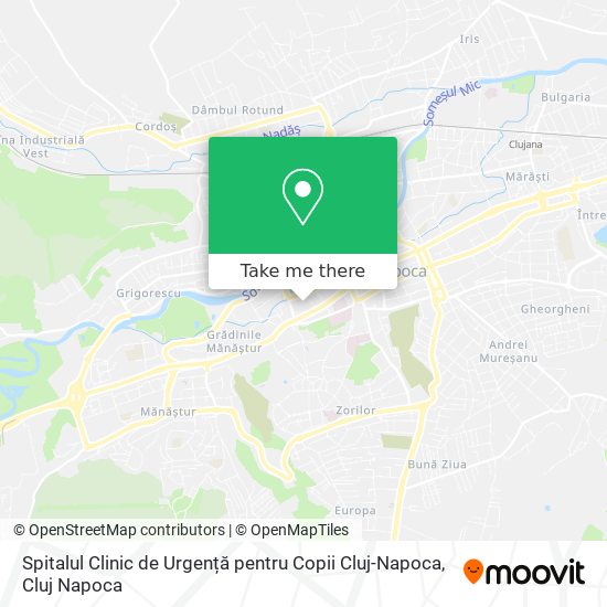 Spitalul Clinic de Urgență pentru Copii Cluj-Napoca map