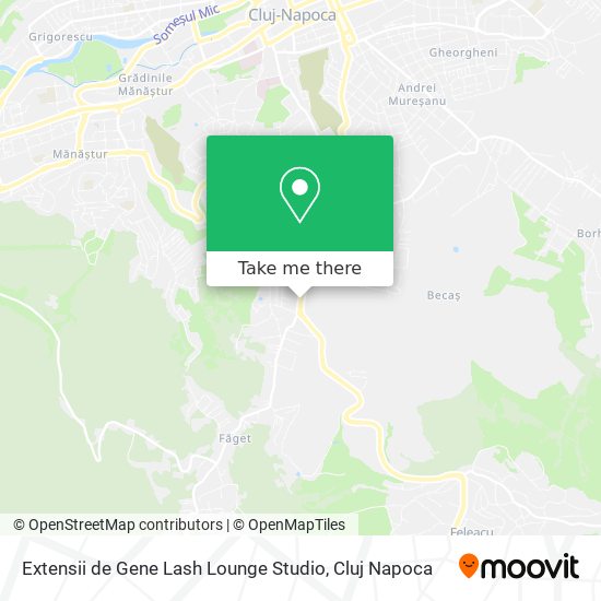 Extensii de Gene Lash Lounge Studio map