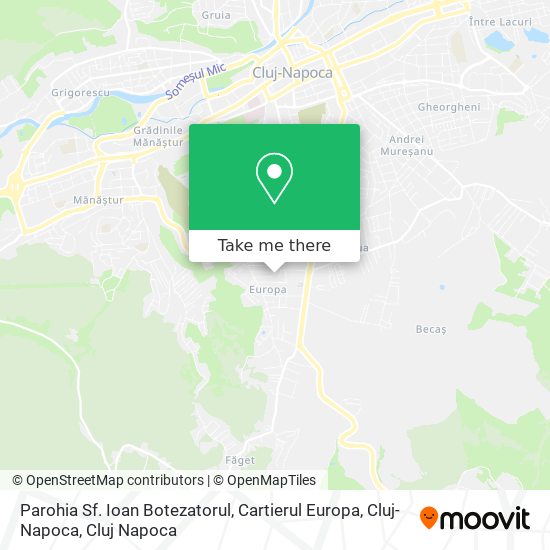Parohia Sf. Ioan Botezatorul, Cartierul Europa, Cluj-Napoca map