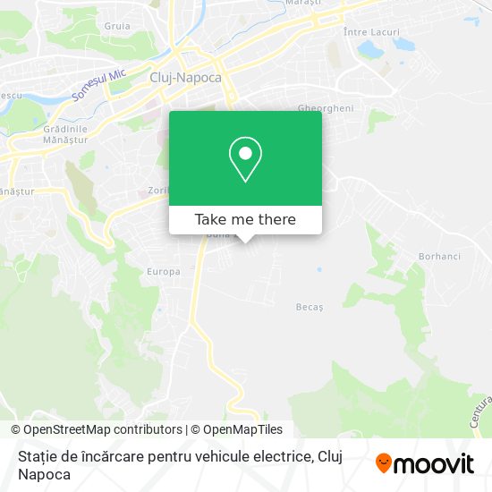 Stație de încărcare pentru vehicule electrice map