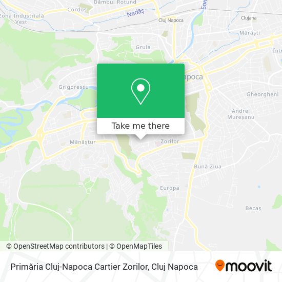 Primăria Cluj-Napoca Cartier Zorilor map