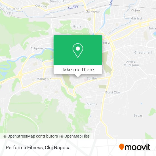 Performa Fitness map