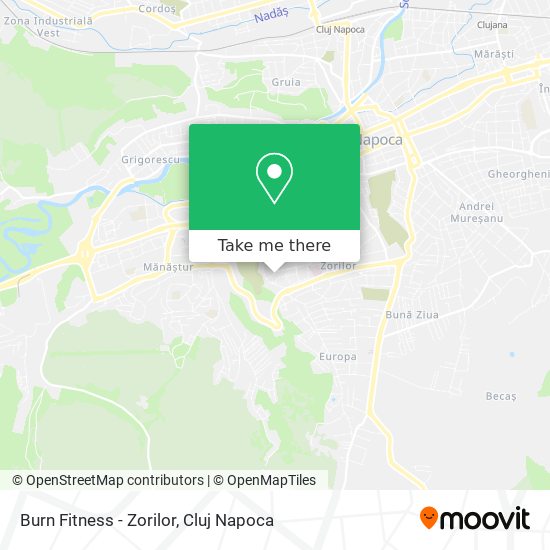 Burn Fitness - Zorilor map