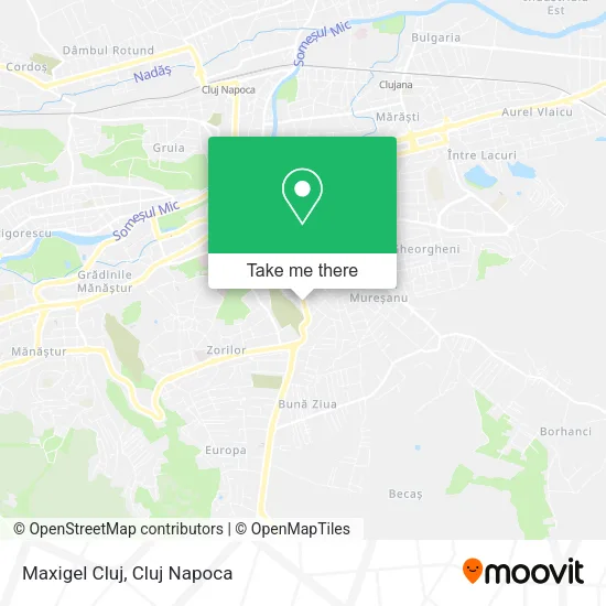 Maxigel Cluj map