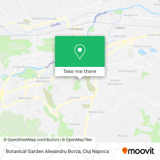 Botanical Garden Alexandru Borza map