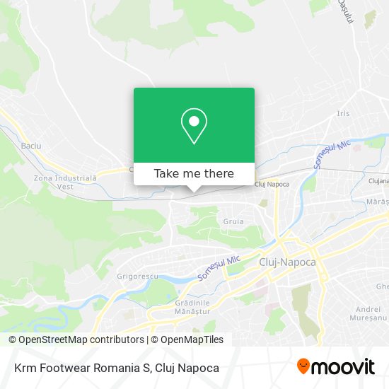 Krm Footwear Romania S map